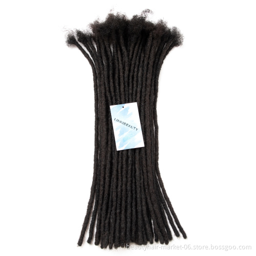 LinniBeauty Human Dreadlock Extensions Vendors,0.8cm Dread locks Hair,Free Sample 100% Handmade Human Hair Dreadlock Extension